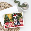 Boston Terrier Christmas Greeting Cards Pack of 8 Blank Cards with Envelopes Whimsical A7 Size 5x7 Blank Note Cards