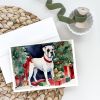 White Boxer Christmas Greeting Cards Pack of 8 Blank Cards with Envelopes Whimsical A7 Size 5x7 Blank Note Cards